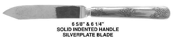 Vintage (Silverplate, 1904) Individual Solid Fruit Knife