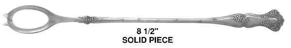 Vintage (Silverplate, 1904) Pierced Bowl Long Handle Olive Spoon