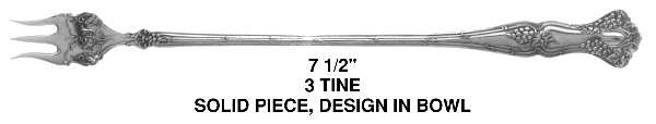 Vintage (Silverplate, 1904) Long Handle Pickle/Olive Fork