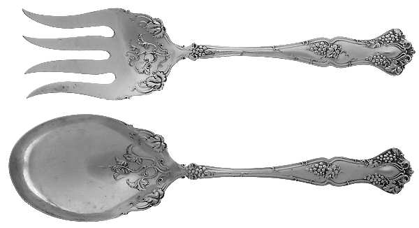 Vintage (Silverplate, 1904) (2 Pc) Solid Salad Set