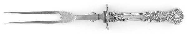 Vintage (Silverplate, 1904) Large Stainless-Prong Roast Carving Fork