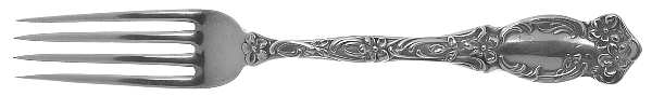 Violet (Slvp, 1905, SL & GH Rogers, No Monograms) Fork