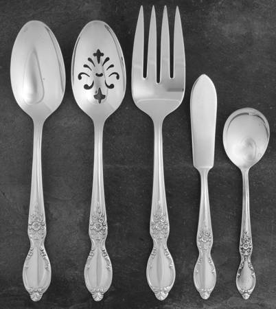 Victorian Rose (Silverplate, 1954) 5 Piece Hostess Set