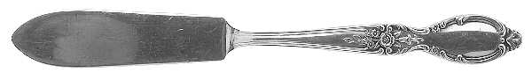 Victorian Rose (Silverplate, 1954) Flat Handle Master Butter Knife