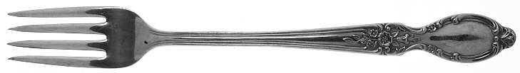 Victorian Rose (Silverplate, 1954) Grille Fork (Viande)