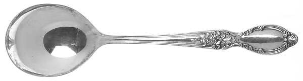 Victorian Rose (Silverplate, 1954) Round Bowl Soup Spoon (Gumbo)