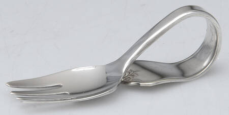 Virginia II (Silverplate, 1916) Baby Fork with Curved Handle HC