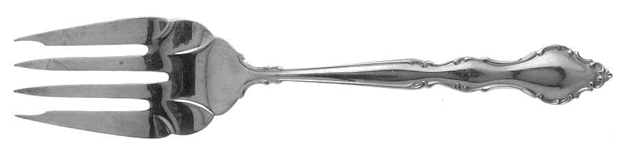 Wakefield (Silverplate, 1965) Medium Solid Cold Meat Serving Fork by International Silver