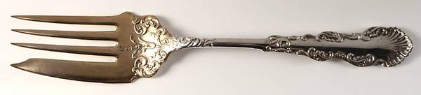 Waldorf (Silverplate, 1894) Medium Solid Cold Meat Serving Fork