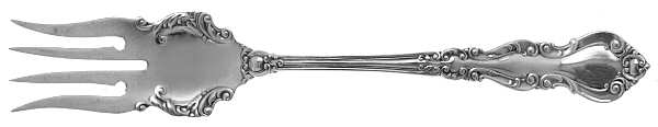 Warwick (Sterling, 1898) Medium Solid Cold Meat Serving Fork