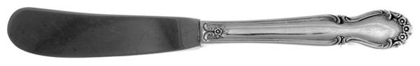 Wedding Bells (Sterling, 1948) Butter Spreader Hollow Hdl-Paddle/Stainless Blade by International Silver