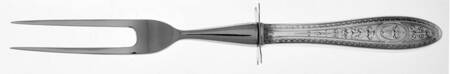 Wedgwood (Sterling, 1924, No Monos) Small Steak Carving Fork with Stainless Prongs
