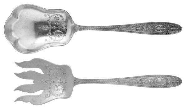 Wedgwood (Sterling, 1924, No Monos) (2 Pc) Solid Salad Set