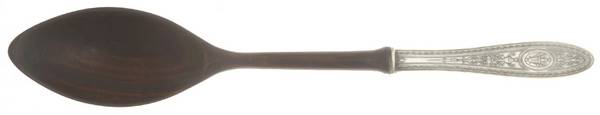Wedgwood (Sterling, 1924, No Monos) Salad Serving Spoon with Wooden Bowl