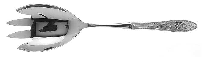 Wedgwood (Sterling, 1924, No Monos) Salad Serving Fork with Stainless Prongs