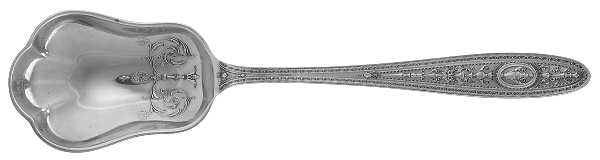 Wedgwood (Sterling, 1924, No Monos) Medium Solid Berry/Casserole Spoon