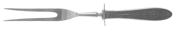 Wedgwood (Sterling, 1924, No Monos) Small Steak Carving Fork with Stainless Prongs