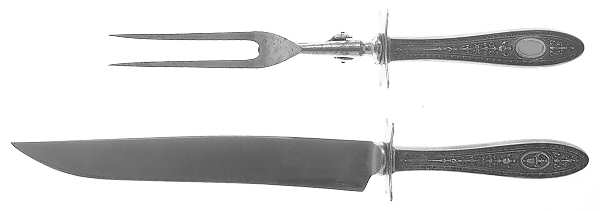 Wedgwood (Sterling, 1924, No Monos) Small Stainless Blade 2-Piece Steak Carving Set