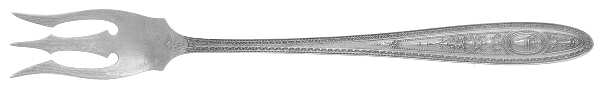 Wedgwood (Sterling, 1924, No Monos) Short Handle Pickle/Olive Fork