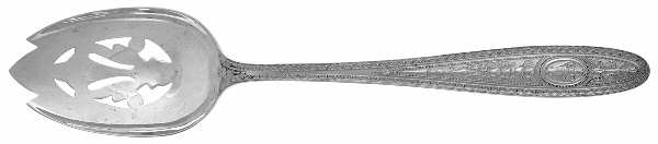 Wedgwood (Sterling, 1924, No Monos) Pierced Tablespoon (Serving Spoon)
