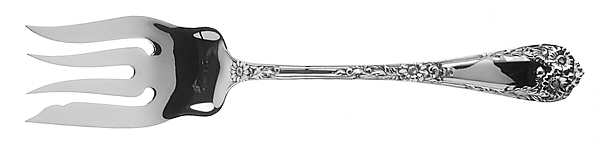 Wellesley (Sterling, 1912) Medium Solid Cold Meat Serving Fork