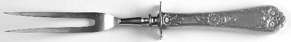 Wellesley (Sterling, 1912) Small Steak Carving Fork with Stainless Prongs