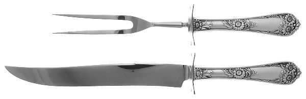 Wellesley (Sterling, 1912) Large 2-Piece Roast Carving Set w/ Stainless Blade