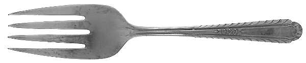Wentworth (Silverplate, 1938) Small Solid Cold Meat Serving Fork