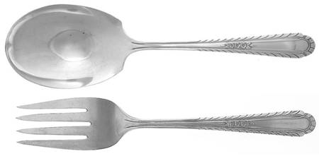 Wentworth (Silverplate, 1938) (2 Pc) Solid Salad Set