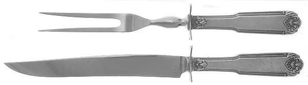 Whitehall-New (Sterling, 1938, No Monograms) Small Steak 2-Piece Carving Set w/Stainless Blade