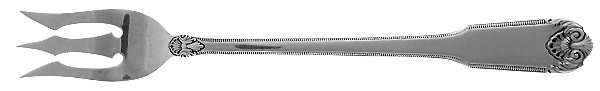 Whitehall-New (Sterling, 1938, No Monograms) Short Handle Pickle/Olive Fork