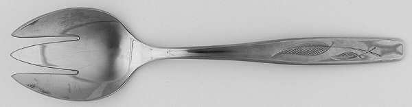 Whispering Leaves-Autumn Leaf (Stainless) Small Solid Cold Meat Serving Fork
