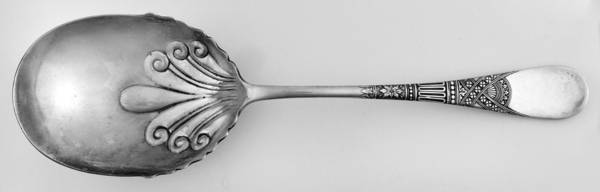 Winthrop-Canton (Silverplate, 1884) Bright Cut Berry/Casserole Spoon