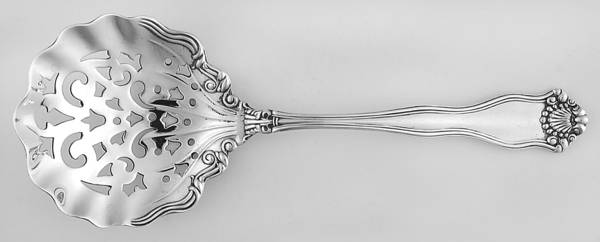 Winchester (Sterling, 1902, No Monograms) Solid Bon Bon Spoon with Pierced Bowl