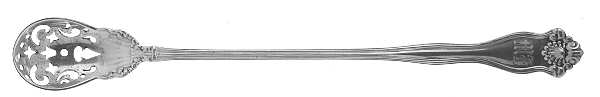 Winchester (Sterling, 1902, No Monograms) Pierced Bowl Long Handle Olive Spoon