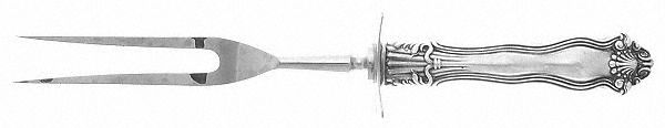 Winchester (Sterling, 1902, No Monograms) Large Stainless-Prong Roast Carving Fork