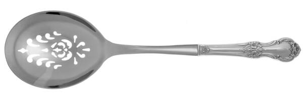 Wild Rose-New (Sterling, 1948, New, No Monos) Casserole Spoon with Pierced Stainless Bowl HC