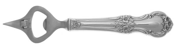 Wild Rose-New (Sterling, 1948, New, No Monos) Bottle/Can Opener with Stainless Bowl HC