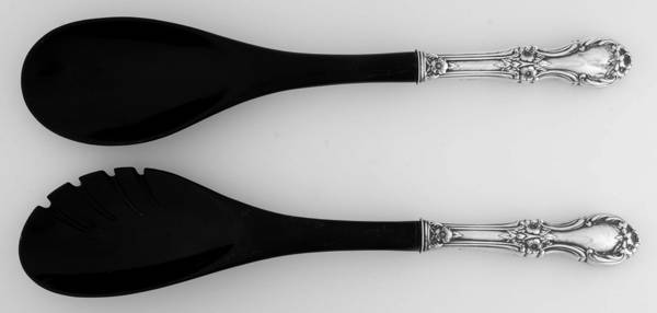 Wild Rose-New (Sterling, 1948, New, No Monos) Plastic Bowl 2-Piece Salad Set