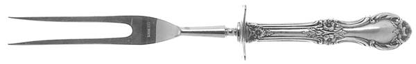 Wild Rose-New (Sterling, 1948, New, No Monos) Small Steak Carving Fork with Stainless Prongs