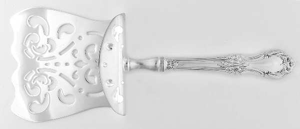 Wild Rose-New (Sterling, 1948, New, No Monos) Hollow Asparagus Server with Silverplate Hood