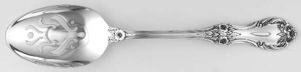 Wild Rose-New (Sterling, 1948, New, No Monos) Pierced Tablespoon (Serving Spoon) CM