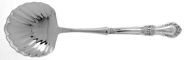 Wild Rose-New (Sterling, 1948, New, No Monos) Casserole Spoon with Stainless Shell Bowl