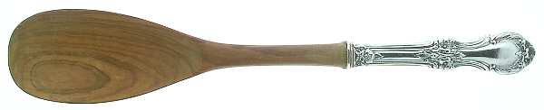 Wild Rose-New (Sterling, 1948, New, No Monos) Salad Serving Spoon Wooden Bowl