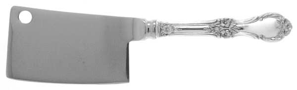 Wild Rose-New (Sterling, 1948, New, No Monos) Cheese Cleaver with Stainless Blade