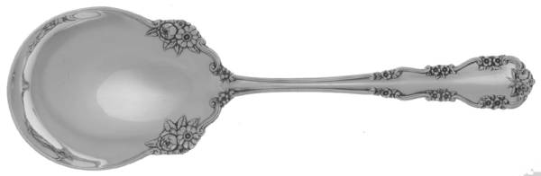Wild Rose-Old-Rosalind (Sterling, 1908, No Monos) Solid Salad Serving Spoon