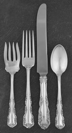 Wild Rose-Old-Rosalind (Sterling, 1908, No Monos) 4 Piece Place Size Setting