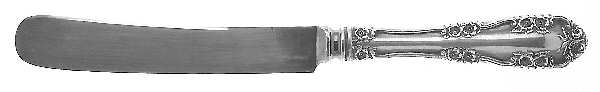 Wild Rose-Old-Rosalind (Sterling, 1908, No Monos) Old French Hollow Knife with Bolster