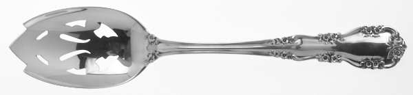 Wild Rose-Old-Rosalind (Sterling, 1908, No Monos) Pierced Tablespoon (Serving Spoon)