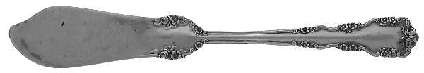 Wild Rose-Old-Rosalind (Sterling, 1908, No Monos) Flat Handle Butter Spreader